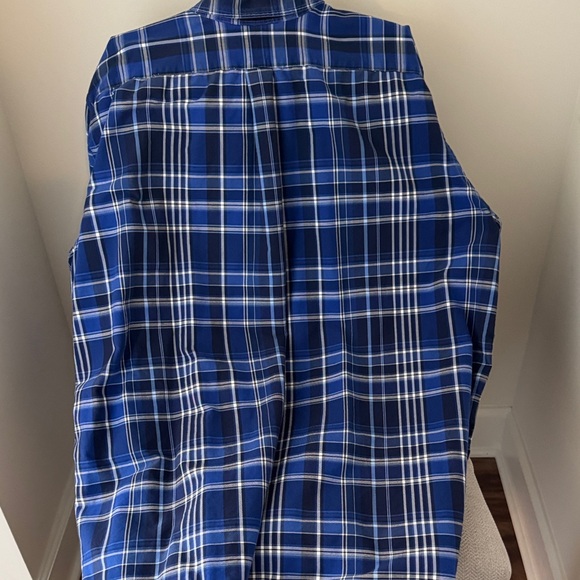 Polo by Ralph Lauren Men's Navy and White Plaid Shirt big & Tall - Picture 4 of 4